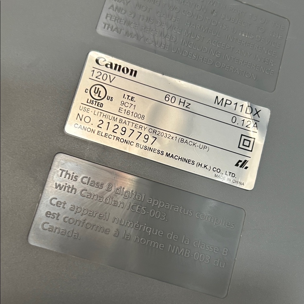 Canon MP11DX Desktop Printing Calculator in Silver, Gray and Red VM - Picture 5 of 5